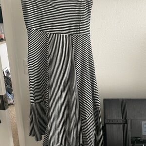Striped navy and White Women's Dress